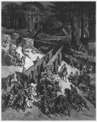 Taglio dei cedri per la costruzione del tempio da Gustave Dore